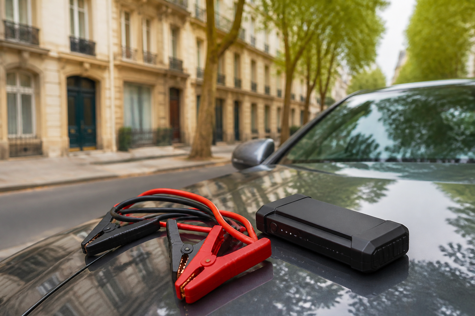 Câbles de démarrage pour batterie à plat dans Paris
