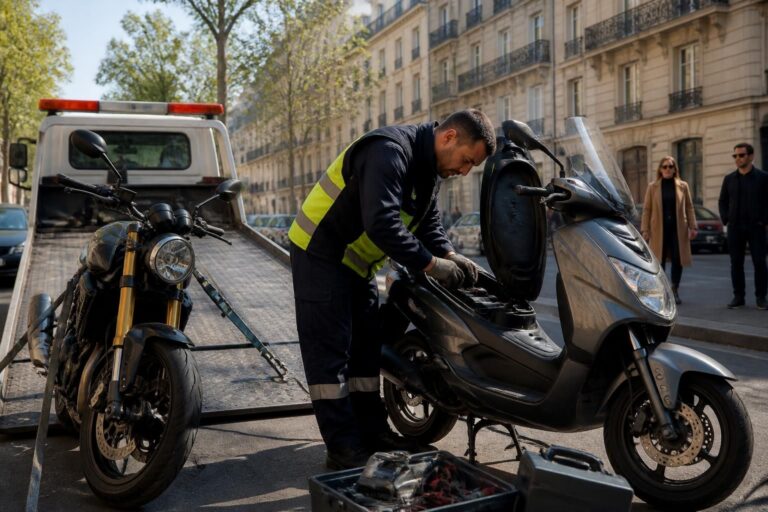 depango dépannage et remorquage scooter et moto à paris idf : solutions rapides pour batterie déchargée et assistance immédiate sur place.