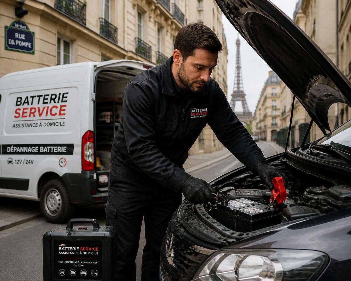 service de dépannage batterie voiture à domicile à paris, rapide et fiable, pour vous remettre en route sans attendre.