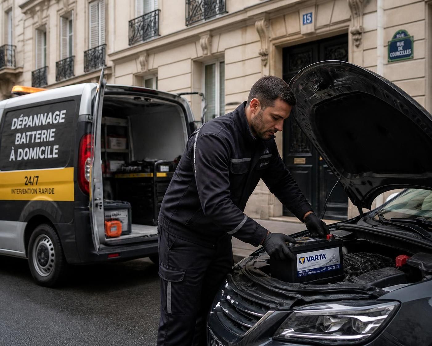 service de dépannage batterie voiture à domicile à paris, rapide et fiable. intervention rapide pour remettre votre véhicule en marche sans tracas.
