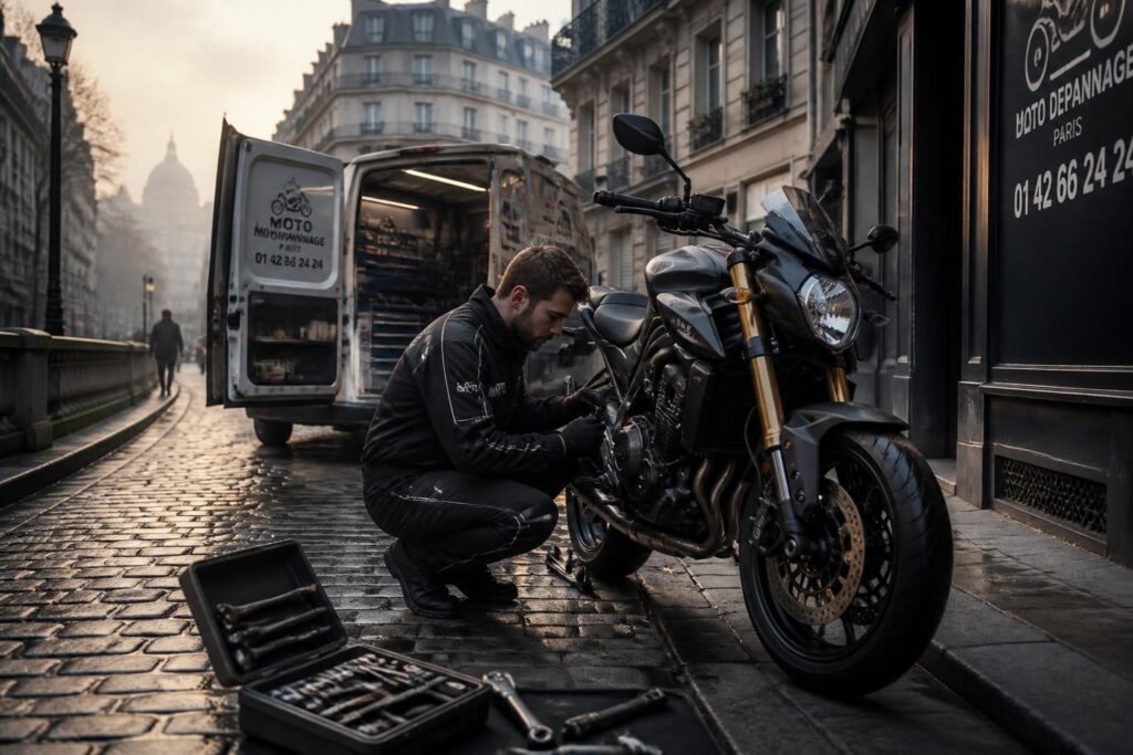 découvrez notre guide complet de dépannage moto à paris pour retrouver rapidement votre deux-roues. astuces, conseils et services fiables à votre portée.