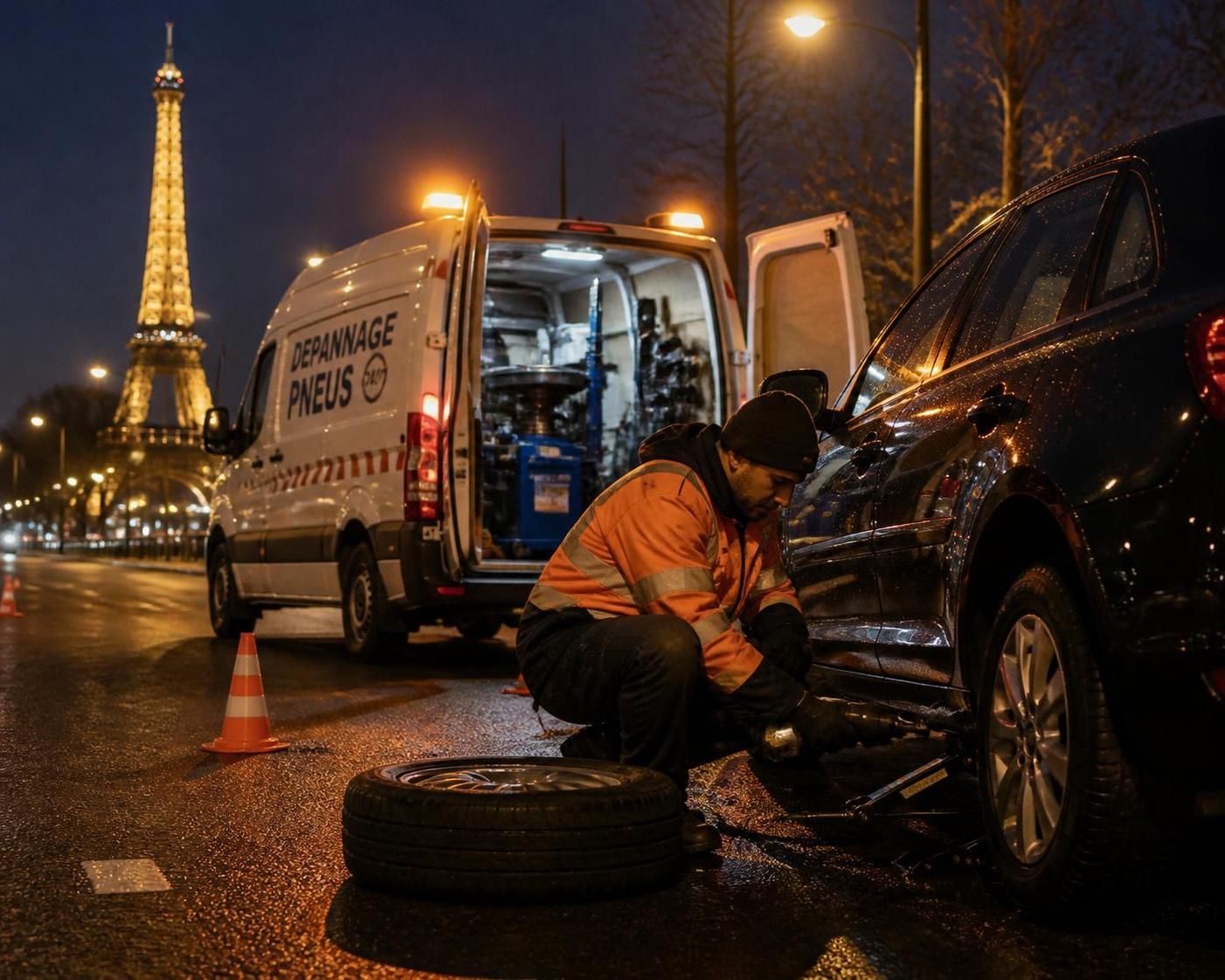 trouvez un service de dépannage pneu disponible 24h/24 près de chez vous pour une assistance rapide et fiable en cas de crevaison ou problème de pneu.