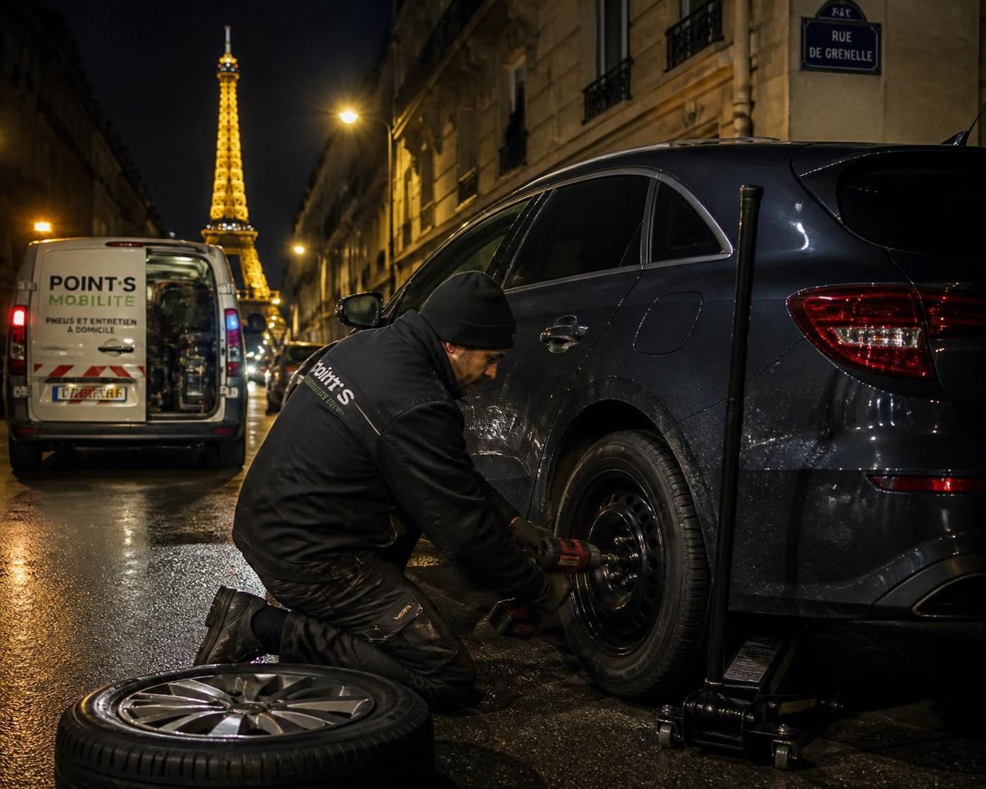 service de dépannage pneu 24h/24 à paris, intervention rapide et fiable en cas de crevaison pour vous remettre sur la route sans attendre.