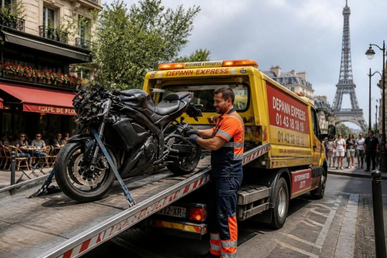 service de remorquage moto à paris, rapide et fiable, pour vos dépannages urgents 24h/24. intervention rapide et sécurisée pour tous types de motos.