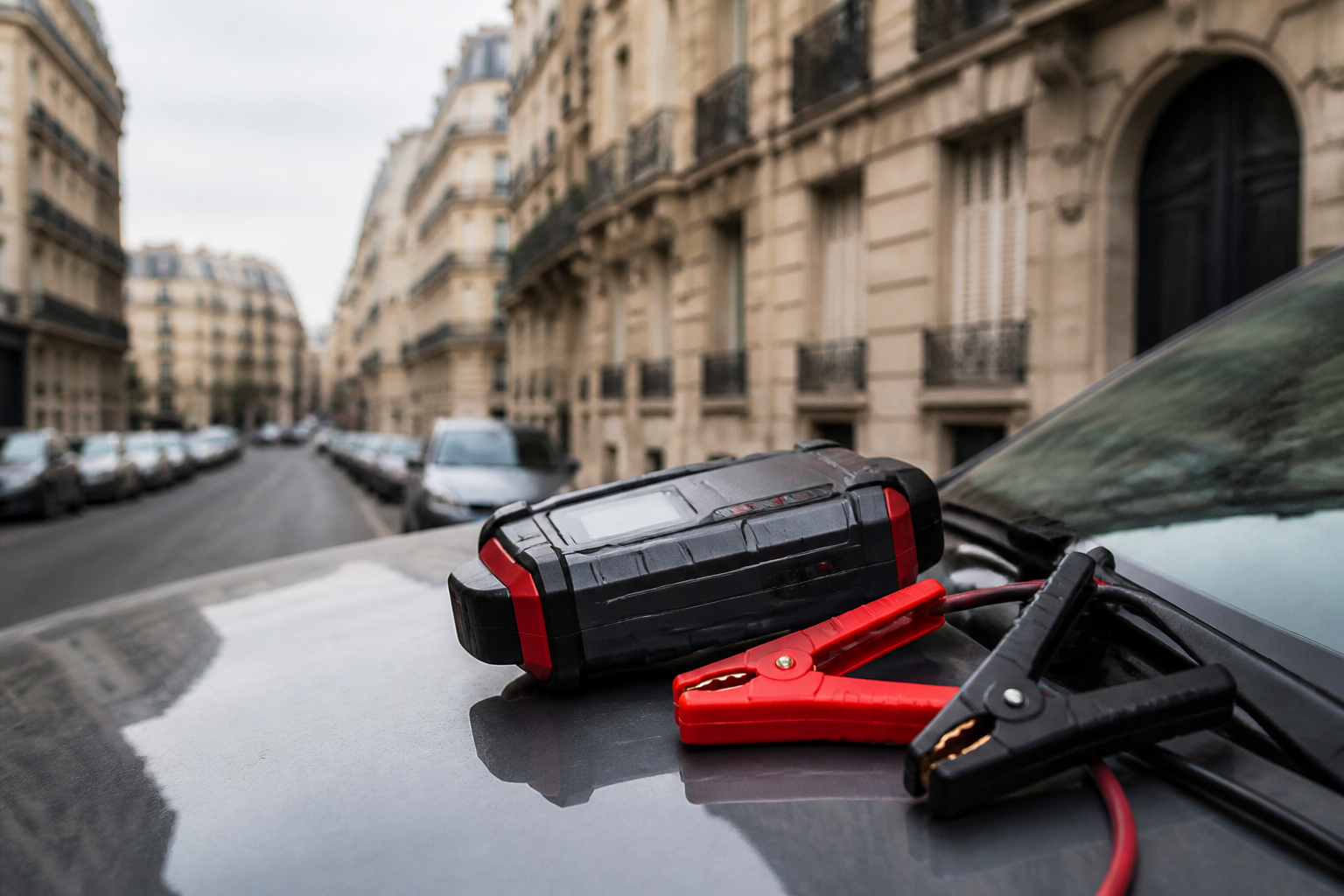 Booster batterie prêt à l'emploi pour dépannage automobile à Paris