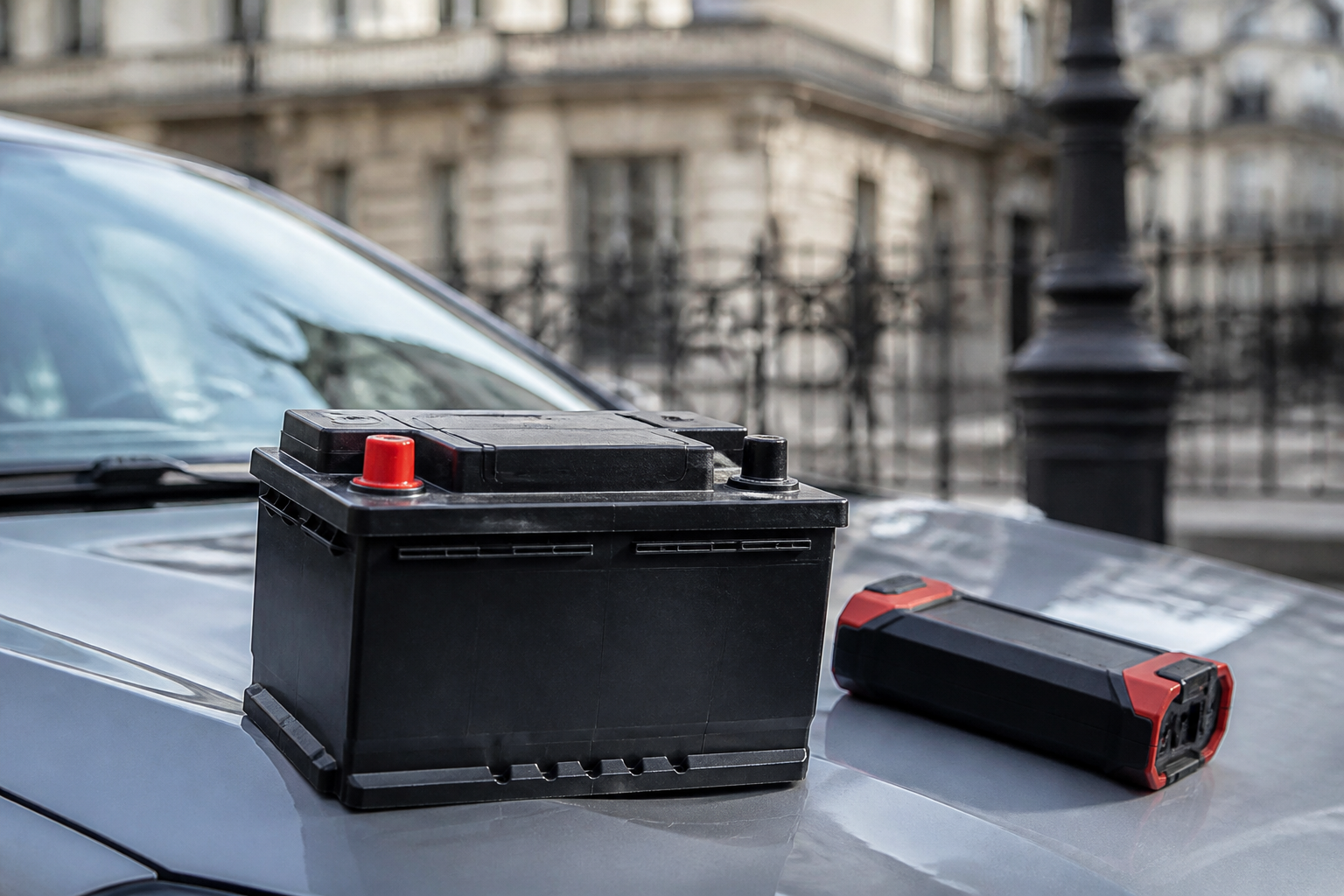 Batterie et booster pour dépannage voiture à Paris