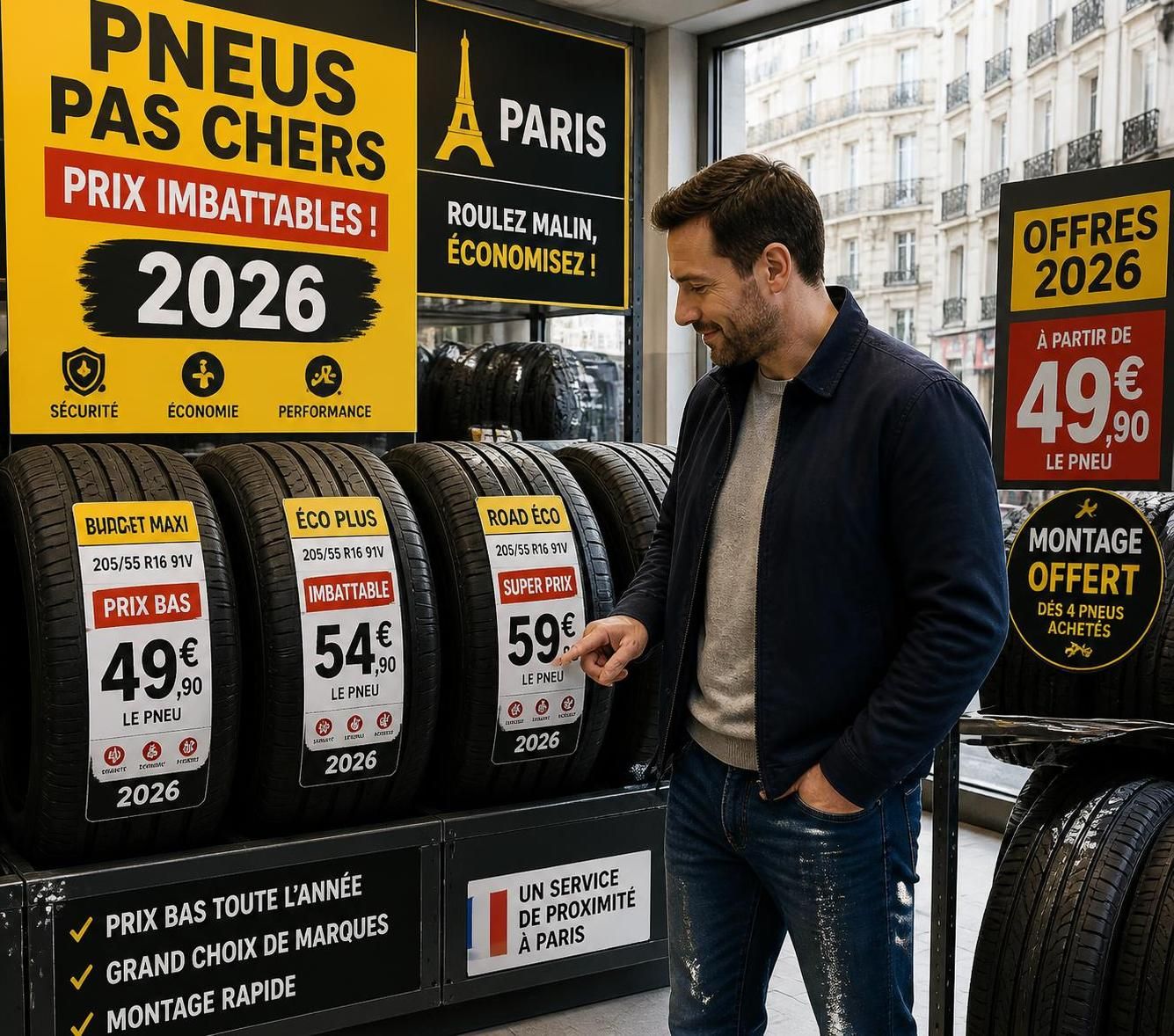 découvrez où acheter des pneus pas chers à paris en 2026. comparez les meilleures offres et garages pour trouver des pneus de qualité au meilleur prix.