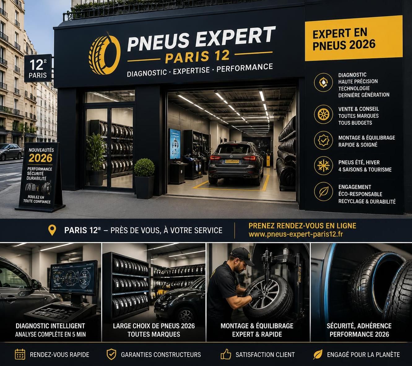 découvrez où acheter des pneus de qualité à paris 12 en 2026. guide des meilleurs magasins et services pour offrir sécurité et performance à votre véhicule.