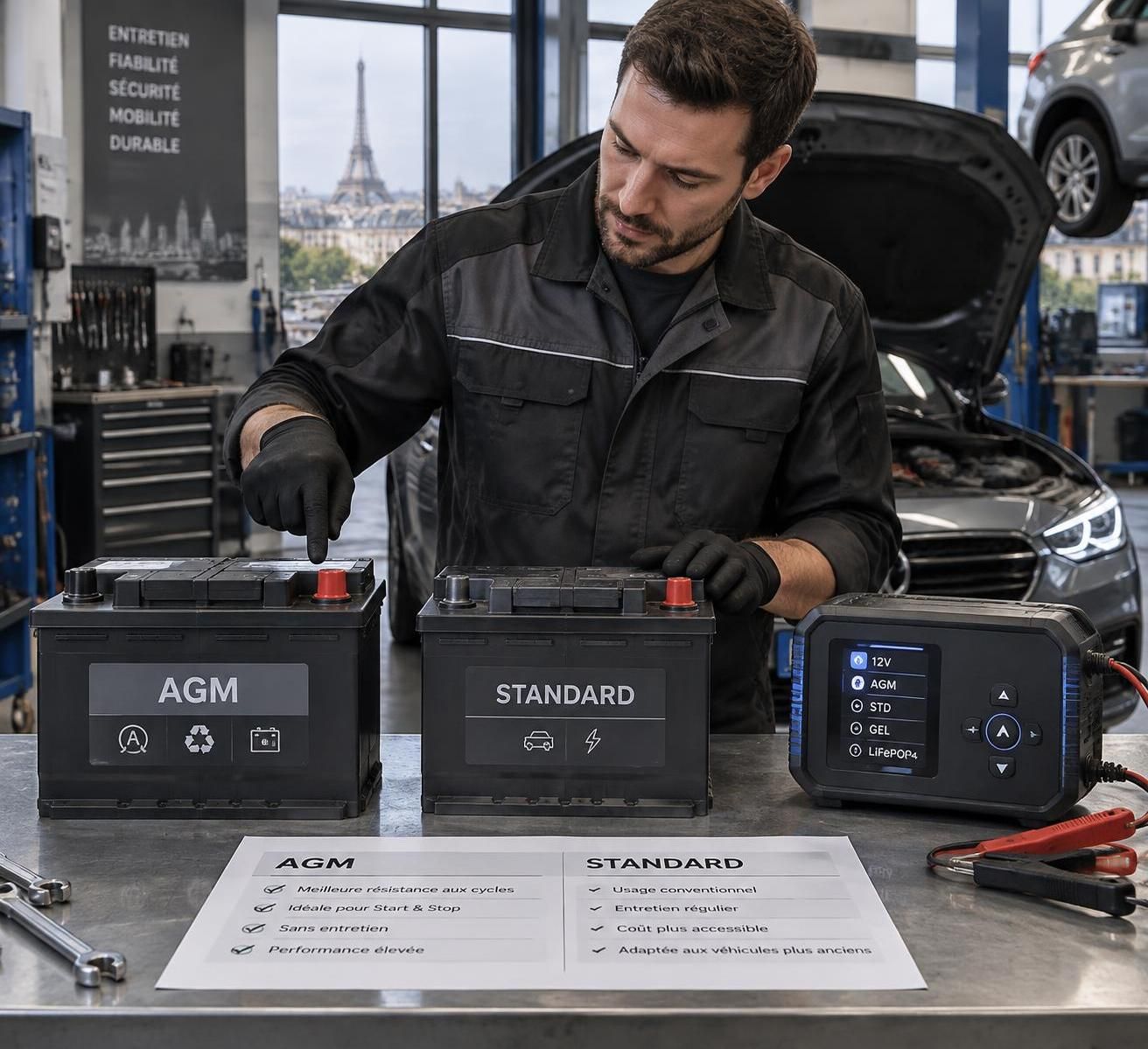 découvrez comment choisir l’ampérage adapté à votre batterie de voiture selon le véhicule, le moteur et les recommandations du constructeur.