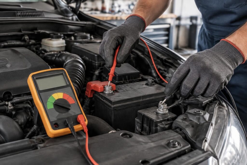 découvrez comment tester la batterie de votre voiture avec un multimètre, interpréter les résultats et savoir si elle doit être rechargée ou remplacée.