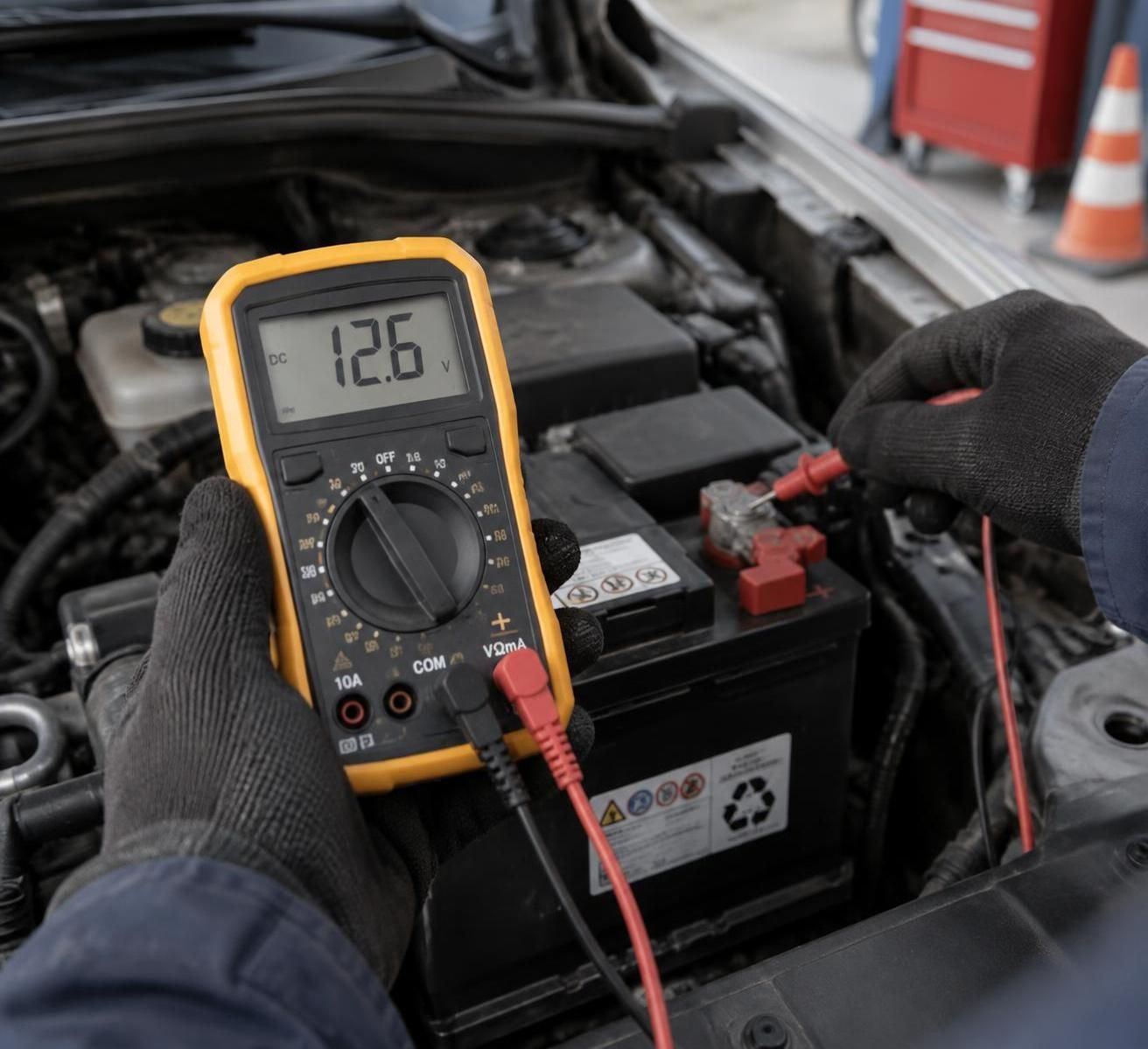 découvrez comment tester la batterie de votre voiture avec un multimètre et interpréter les résultats pour repérer une batterie faible ou déchargée.